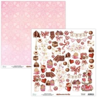 Papel de scrapbooking de Chocolate Kiss bombones - Mintay papers - 1 hoja