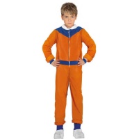 Disfraz de ninja Naruto naranja y azul infantil