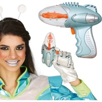 Pistola espacial plata 18 cms