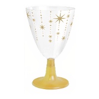 Copa de 220 ml de estrellas doradas vino o agua - 3 unidades