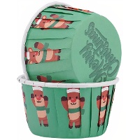 Cápsulas para cupcakes de 5 cm de renos de Navidad - 50 unidades