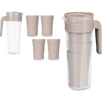 Jarra de 1,4 L con 4 vasos de 400 ml color mate - 5 piezas