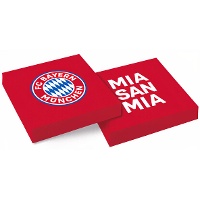 Servilletas de Fc Bayern Munich de 16,5 x 16,5 cm - 20 unidades