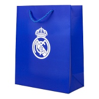 Bolsa regalo de 32 x 26 x 12 cm de Real Madrid azul