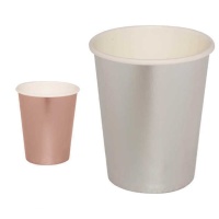 Vasos metalizados de 240 ml - 6 unidades