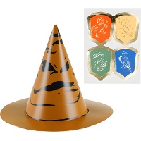 Sombreros de Harry Potter Hogwarts Houses 16 x 11 cm - 6 unidades
