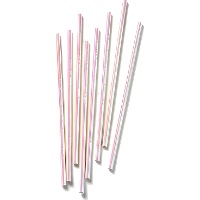 Pajitas de papel iridiscentes - 12 unidades