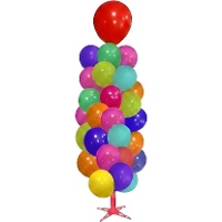 Columna para globos con base triangular de 1,75 m - 14 piezas - Liragram
