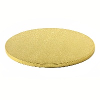 Base para tarta de 20,4 x 20,4 x 1,2 cm dorada