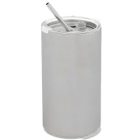 Vaso de 0,60 L con tapadera y pajita