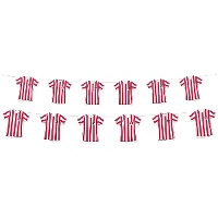 Guirnalda de Atlético de Madrid de camisetas rojiblancas - 12 piezas