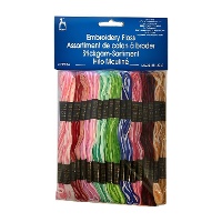 Hilo para bordar Mouliné de colores surtidos de 7 m - Pony - 36 madejas