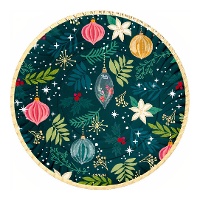 Bandeja de 30 cm de adorno navideño - 2 unidades