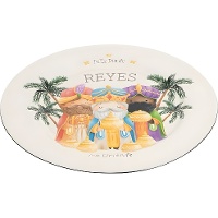 Bajo plato decorativo de los 3 Reyes Magos de 33 cm