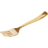 Tenedores de 18,5 cm de plástico metalizados - 50 unidades
