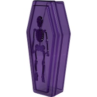 Caja de ataúd lila de 19 x 9 cm