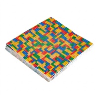 Servilletas de Happy Birthday Lego de 16,5 x 16,5 cm - 12 unidades