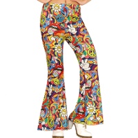 Pantalon de años 60 hippie para mujer