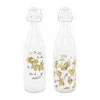 Botella de 1 L con diseño de limones - 1 unidad