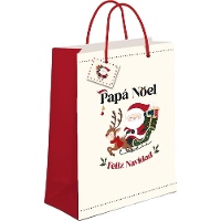 Bolsa regalo de 60 x 45 x 13 cm de Papá Noel - 1 unidad