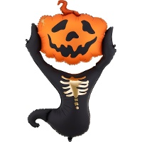 Globo de espantapájaros de calabaza decapitado de 60 x 100 cm
