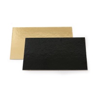 Base para tarta rectangular de 20 x 30 x 0,3 cm dorada y negra - Decora