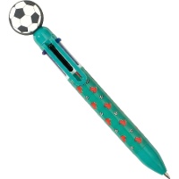 Bolígrafo multicolor con balón de fútbol