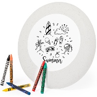 Frisbee para colorear con ceras