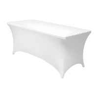 Mantel de 1,80 x 0,76 x 0,75 m para mesa elástico blanco