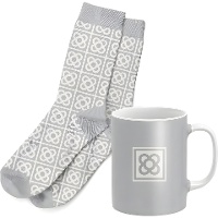 Set de regalo de taza y calcetines de Panot
