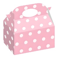 Cajas de cartón con topos de 16 x 16 x 10,5 cm - 12 unidades