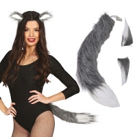 Conjunto de complementos de lobo gris