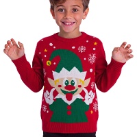 Jersey de Navidad de elfo navideño infantil
