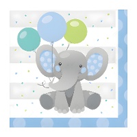 Servilletas de Elephant Baby de 16,5 x 16,5 cm - 16 unidades