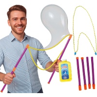 Kit de burbujas gigantes con palos y cuerda