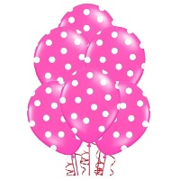 Globos de látex con puntos blancos de 30 cm - PartyDeco - 50 unidades