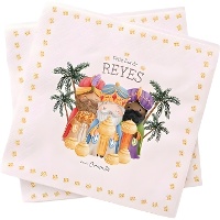 Servilletas de 16,5 x 16,5 cm de los 3 Reyes Magos - 20 unidades