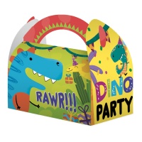Caja de cartón de Dino party