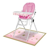 Kit para trona de primer año rosa - 2 piezas