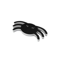 Figura de corcho araña negra con ojos de 19 x 8 x 4 cm