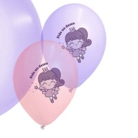 Globos de látex de hada mágica transparentes colores surtidos de 30 cm - Globos Payaso - 25 unidades