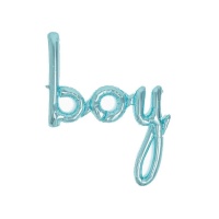 Globo letras Boy azul pastel de 1,00 m - Amber