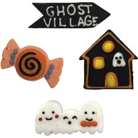 Figuras de azúcar de pueblo de Halloween surtidas de 4 cm - Dekora - 40 unidades