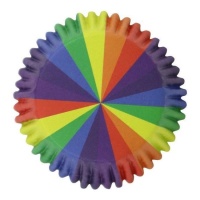 Cápsulas para cupcakes de cuñas arcoiris - PME - 30 unidades