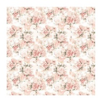 Papel Vellum Rosas Shabby de 30,5 x 30,5 cm - Artis decor - 3 hojas