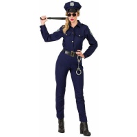 Disfraz de policía azul para mujer