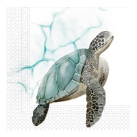 Servilletas de tortuga de 16,5 x 16,5 cm - 20 unidades