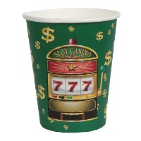 Vasos de Casino verde de 270 ml - 10 unidades