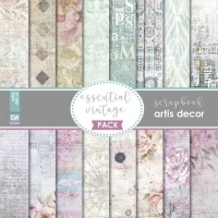 Kit de papeles scrapbooking de Essential Vintage - Artis decor - 18 hojas