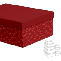 Caja rectangular corazones - DCasa - 15 unidades